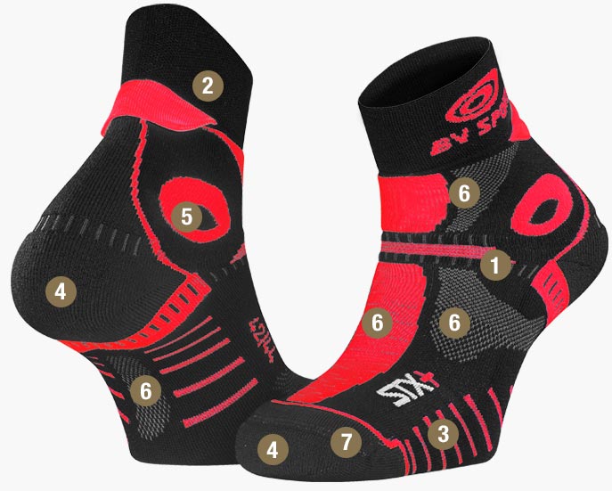 Socks STX + EVO black/red